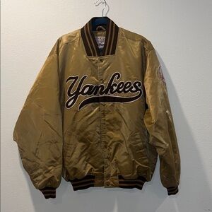 Majestic Gold Yankees Bomber Jacket